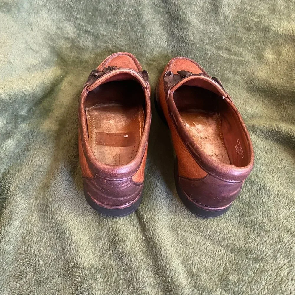 Allen Edmonds Men's Nashua Loafer Shoes Size 8D Brown Leather Tasseled Moc Toe